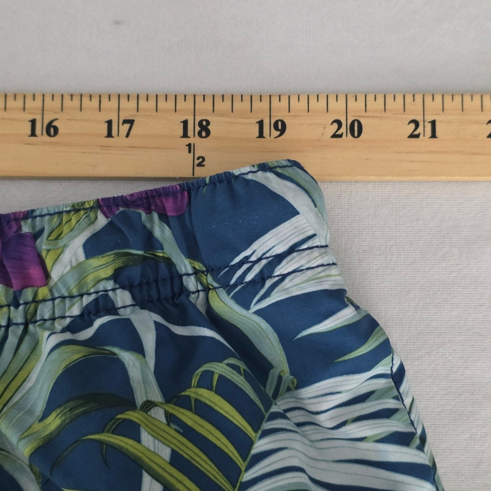 Tommy Bahama Relax‎ Men Tropical Floral Palm Print Swim Trunks Blue Pink 2XL - Picture 6 of 7